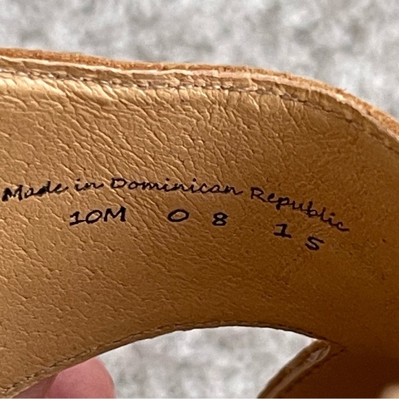 Jack Rogers Sophia Slide Wedge Heel Sandals Women’s Size 10 Leather Oak Brown - Picture 8 of 8